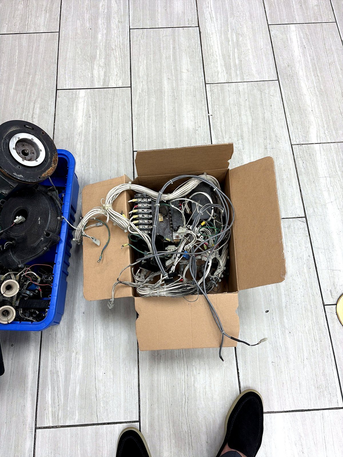 Obsolete, discontinued Sorvall RC-3C Plus control electronics removed during modernization