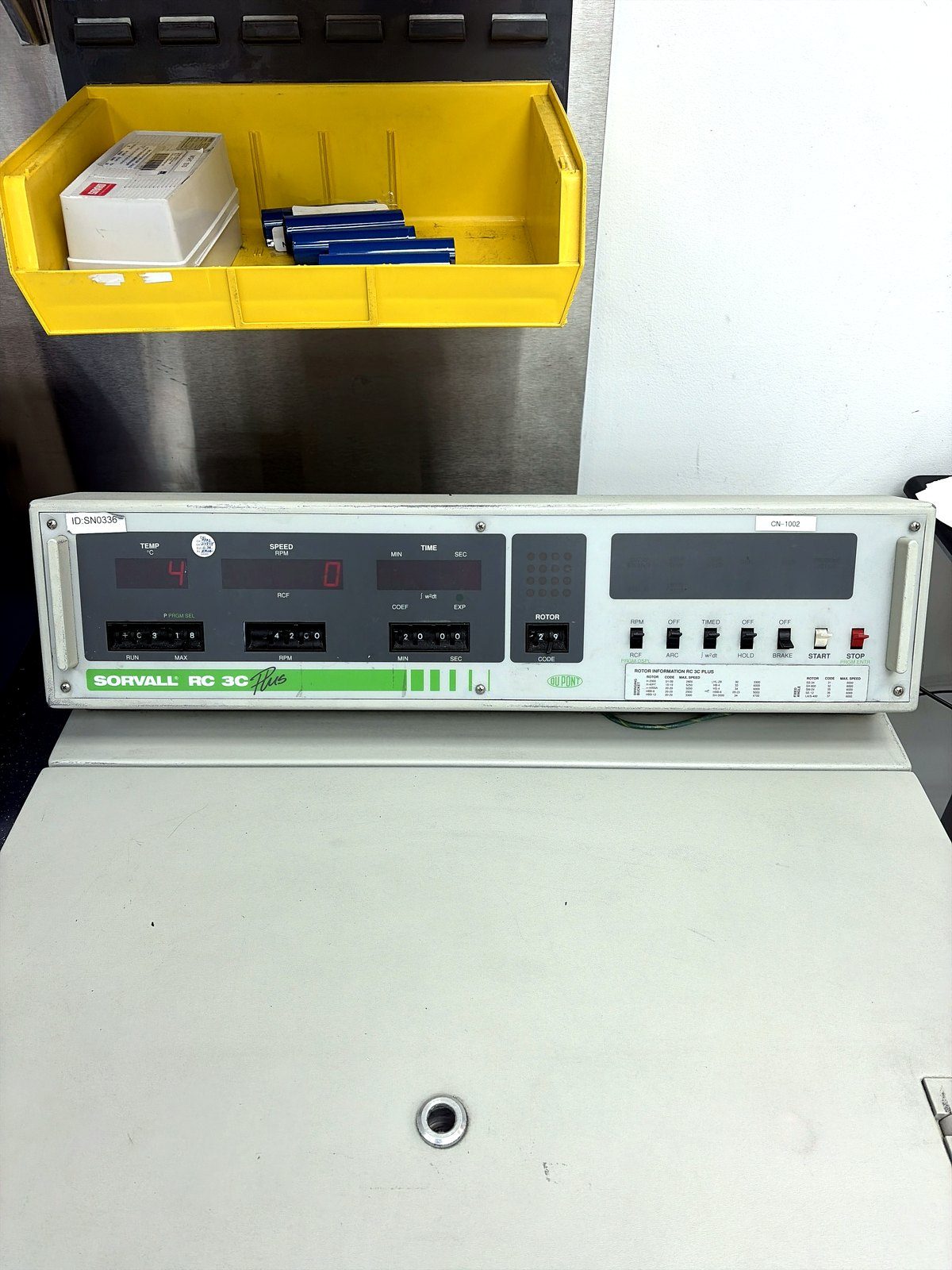 Modernized Sorvall RC-3C Plus with BMCA SmartControl installed and calibrated