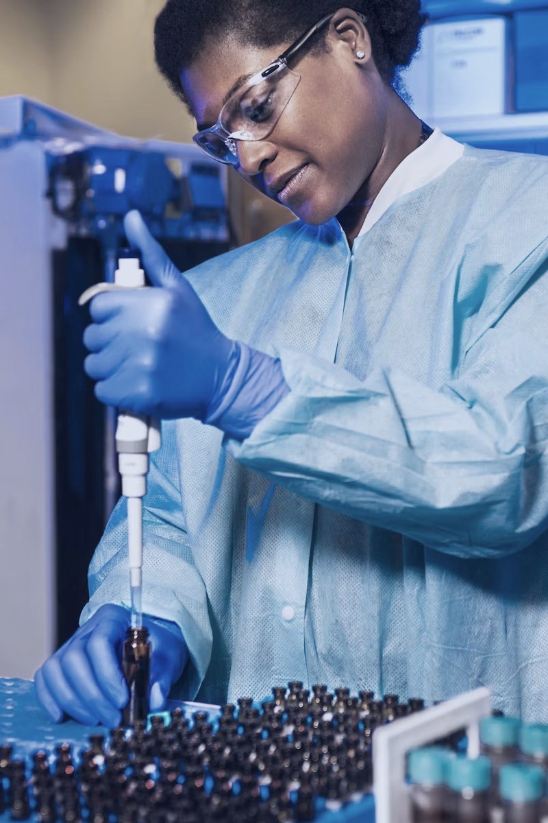 Technician performing calibration